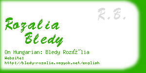 rozalia bledy business card